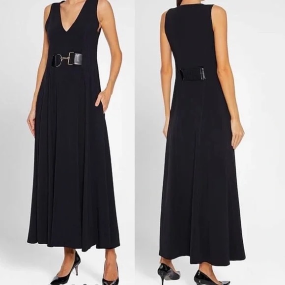 Stella McCartney Long Black Belted Gown Pictured in Allure Magazine - Picture 2 of 12